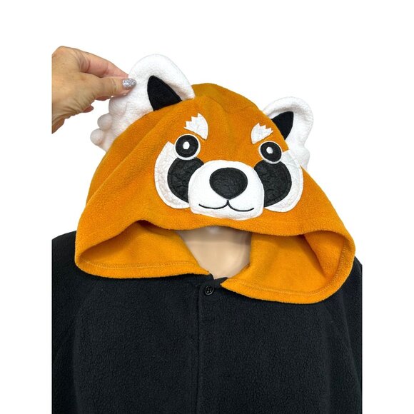Funziez Men's Halloween Costume Red Panda/Raccoon L Black Orange by Silver Lilly - Picture 6 of 11